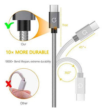 Carica l'immagine nel visualizzatore di Gallery, Gritin Cavo USB C [3 Pezzi: 1m, 1.5m, 2m] Nylon 1m+1.5m+2m, Grigio - Ilgrandebazar