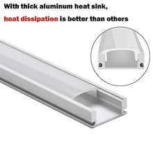 Carica l'immagine nel visualizzatore di Gallery, Profilo in Alluminio U-Figura - 6 pz LED per Strisce LED,Compatto... - Ilgrandebazar