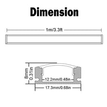 Carica l'immagine nel visualizzatore di Gallery, Profilo in Alluminio U-Figura - 6 pz LED per Strisce LED,Compatto... - Ilgrandebazar