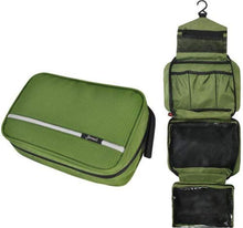 Carica l'immagine nel visualizzatore di Gallery, Beauty Case da Viaggio, Borsa per Toilette - Uomini e Donne, Con Gancio Verde - Ilgrandebazar