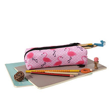 Carica l'immagine nel visualizzatore di Gallery, NUOLUX astuccio fenicotteri rosa per trucco e cancelleria studenti...