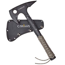 Carica l'immagine nel visualizzatore di Gallery, Camillus Sin Tomahawk con fodero in nylon balistico, testa dell'accetta in...