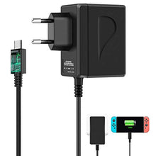 Carica l'immagine nel visualizzatore di Gallery, Nintendo Switch AC Adapter, Alimentatore PD Tipo-C Adattatore, Nero