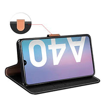 Carica l'immagine nel visualizzatore di Gallery, COODIO Custodia per Samsung Galaxy A40, in Pelle Nero - Ilgrandebazar
