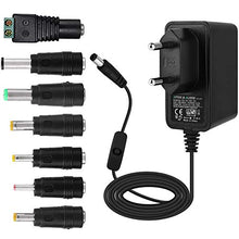 Carica l'immagine nel visualizzatore di Gallery, EFISH Adattatore di Alimentazione 12V 1A Con 1A(Switch)+7Plugs