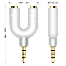 Carica l'immagine nel visualizzatore di Gallery, AFUNTA Auricolare Audio Kit Stereo Splitter, Ferro di U splitter-White
