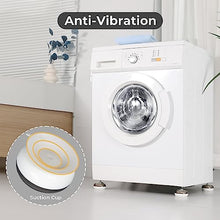 Carica l'immagine nel visualizzatore di Gallery, Alyvisun Piedini Antivibrazione Lavatrice, 4 Pezzi Universali, Bianco, One Size