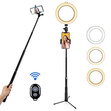 Carica l'immagine nel visualizzatore di Gallery, BLOOMWIN Luce ad Anello LED, 8" Ring Light Dimmerabile con Bastone Selfie...