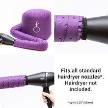 Carica l'immagine nel visualizzatore di Gallery, Hair Flair Softhood - cuffia gonfiabile per asciugacapelli - viola