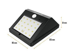 Carica l'immagine nel visualizzatore di Gallery, Super Bright 20 LED lampioni solari, Jokitech 20 Solar Light, Black - Ilgrandebazar