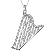 Carica l'immagine nel visualizzatore di Gallery, Aurora - Collana con Ciondolo a Forma di Arpa, in Argento Sterling 925 Arpa. - Ilgrandebazar