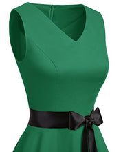 Carica l'immagine nel visualizzatore di Gallery, Bridesmay Donna Anni '50 Abiti Vintage Collo a V Retro Cocktail XXL, 1verde - Ilgrandebazar