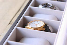 Carica l'immagine nel visualizzatore di Gallery, Custodia Compatta in Legno per Orologi con Coperchio Vetro di Espresso - Ilgrandebazar