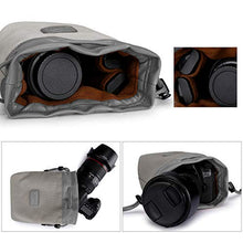 Carica l'immagine nel visualizzatore di Gallery, S-ZONE Borsa per Fotocamera Morbida Inserto DSLR Large, Grigio chiaro