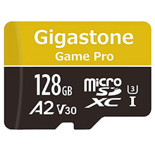 Carica l'immagine nel visualizzatore di Gallery, Gigastone Scheda di Memoria Micro SD XC da 128GB e Adattatore. 128 GB A2 V30.