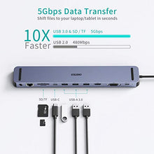 Carica l'immagine nel visualizzatore di Gallery, CHOETECH Hub USB C MacBook PRO 2020, 11 in 1 Docking Station C con 4K...