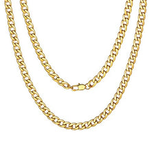 Carica l'immagine nel visualizzatore di Gallery, ChainsPro Collana a maglie cubane, catenina da 5 mm Oro - Ilgrandebazar
