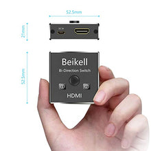 Carica l'immagine nel visualizzatore di Gallery, HDMI Switch, Beikell Switch Bidirezionale 2 Ingressi 1 Uscita o...