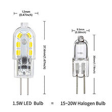 Carica l'immagine nel visualizzatore di Gallery, DiCUNO lampadina 10-Pack G4 1.5W LED, 180LM, AC/DC 12V Bianco Freddo - Ilgrandebazar