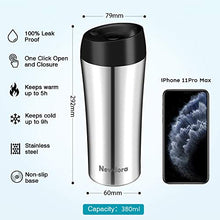 Carica l'immagine nel visualizzatore di Gallery, Newdora Termos caffè, 380ml Tazza da 100% a Prova Acciaio Inossidabile