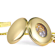 Carica l'immagine nel visualizzatore di Gallery, TREEWETO Orologio da tasca unisex con catena, analogico, Golden057 - Ilgrandebazar