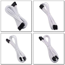 Carica l'immagine nel visualizzatore di Gallery, EZDIY-FAB Kit Cavo di Prolunga PCI-E 24Pin / 500mm/19.68in, Weiss- with combs - Ilgrandebazar