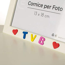 Carica l'immagine nel visualizzatore di Gallery, Cornici per foto in legno con la scritta Super Zia TVB e decorata con... - Ilgrandebazar