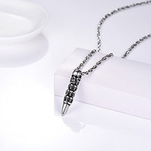 Carica l'immagine nel visualizzatore di Gallery, PROSTEEL Halloween Collana Pendente Cindolo Gotico Scheletro 1. Argento - Ilgrandebazar