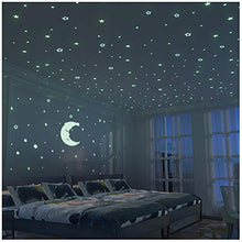 Carica l'immagine nel visualizzatore di Gallery, FRETOD Stelle Fluorescenti e Grande Luna (24cm) - 300 Pezzi Adesivi da... - Ilgrandebazar