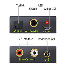 Carica l'immagine nel visualizzatore di Gallery, LiNKFOR DAC Audio Convertitore Digitale ad Analogico Coassiale Ottico a RCA...