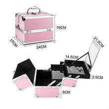 Carica l'immagine nel visualizzatore di Gallery, AMASAVA Beauty Case da Viaggio,Custodia per trucco portatile, valigia Rosa