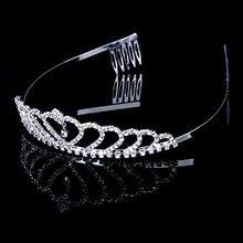 Carica l'immagine nel visualizzatore di Gallery, Pixnor Bling cerimonia nuziale Matrimonio Strass Corona principessa...