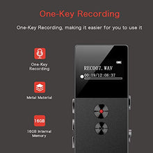 Carica l'immagine nel visualizzatore di Gallery, 16GB Registratore vocale digitale professionale,registratore con FM e...