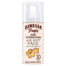 Carica l'immagine nel visualizzatore di Gallery, Hawaiian Tropic SILK HYDRATION SUN PROTECTION AIR SOFT FACE, Lozione solare...