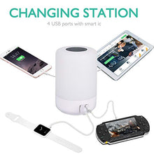 Carica l'immagine nel visualizzatore di Gallery, Lampada da tavolo USB, lampada comodino a LED con 4 porte di Usb Lamp - Ilgrandebazar