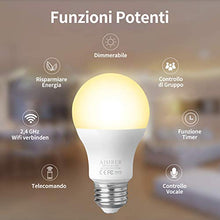 Carica l'immagine nel visualizzatore di Gallery, Lampadina Smart E27 AISIRER WiFi Intelligente 9W Due Lampadine