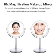 Carica l'immagine nel visualizzatore di Gallery, Meowoo Specchio Trucco Cosmetico Con Piedistallo specchio Argento,1 Pc