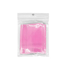 Carica l'immagine nel visualizzatore di Gallery, 200 micro applicatori tamponi di pennelli, monouso ciglia estensione per Rosa