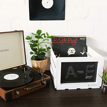 Carica l'immagine nel visualizzatore di Gallery, Navaris Cassetta dischi vinile in legno - Cassa porta vinili 66 Bianco - Ilgrandebazar