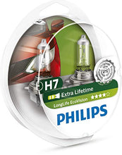 Carica l'immagine nel visualizzatore di Gallery, Philips 12972LLECOS2 - Fanale LongLife EcoVision H7, 2 pezzi Twin box