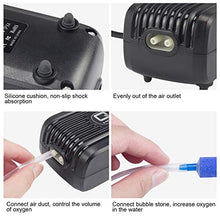 Carica l'immagine nel visualizzatore di Gallery, IREENUO Ossigenatore per Acquario, 3W - 2 * 150L/H Silenzioso Pompa 2 uscita - Ilgrandebazar