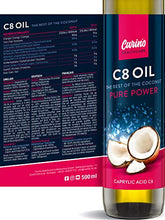 Carica l'immagine nel visualizzatore di Gallery, Olio C8 MCT da olio di cocco puro al 100% acido caprilico 500 ml - inodore e...