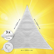 Carica l'immagine nel visualizzatore di Gallery, Windhager 10975 Tenda a vela Patio (3,6 x 3,6 x m), bianco