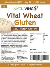 Carica l'immagine nel visualizzatore di Gallery, Vital Wheat Gluten 1kg di NKD Living con 82% contenuto proteico