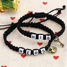 Carica l'immagine nel visualizzatore di Gallery, Emma Lui e lei con Lucchetto e Chiave Coppia Braccialetto Lovers bracciali... - Ilgrandebazar