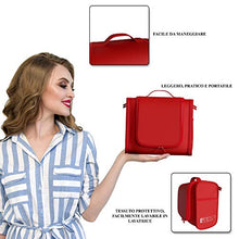 Carica l'immagine nel visualizzatore di Gallery, Beauty Case Da Viaggio Uomo Donna Moderno Morbido Elegante 1a Classe Rosso - Ilgrandebazar