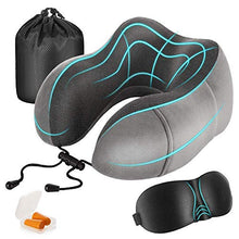 Carica l'immagine nel visualizzatore di Gallery, Newdora Cuscino da Viaggio Memory Foam, Cervicale Grigio Scuro