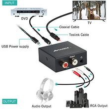 Carica l'immagine nel visualizzatore di Gallery, AMANKA Digitale ad Analogico Convertitore Adattatore Audio Uscita 3.5mm da...