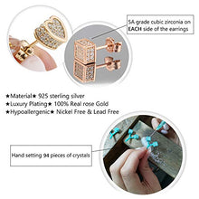 Carica l'immagine nel visualizzatore di Gallery, EME - Orecchini a perno da donna in argento Sterling 925, con Oro Rosa - Ilgrandebazar