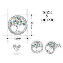 Carica l'immagine nel visualizzatore di Gallery, MEGA CREATIVE JEWELRY Orecchini da Donna Albero Della Vita in Argento - Ilgrandebazar